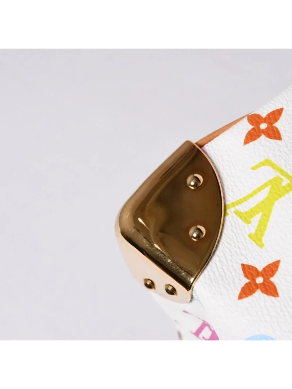 Louis Vuitton Speedy 30 Handbag Monogram Multicolor Takashi Murakami White